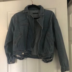 Brandy Melville bomber jean jacket